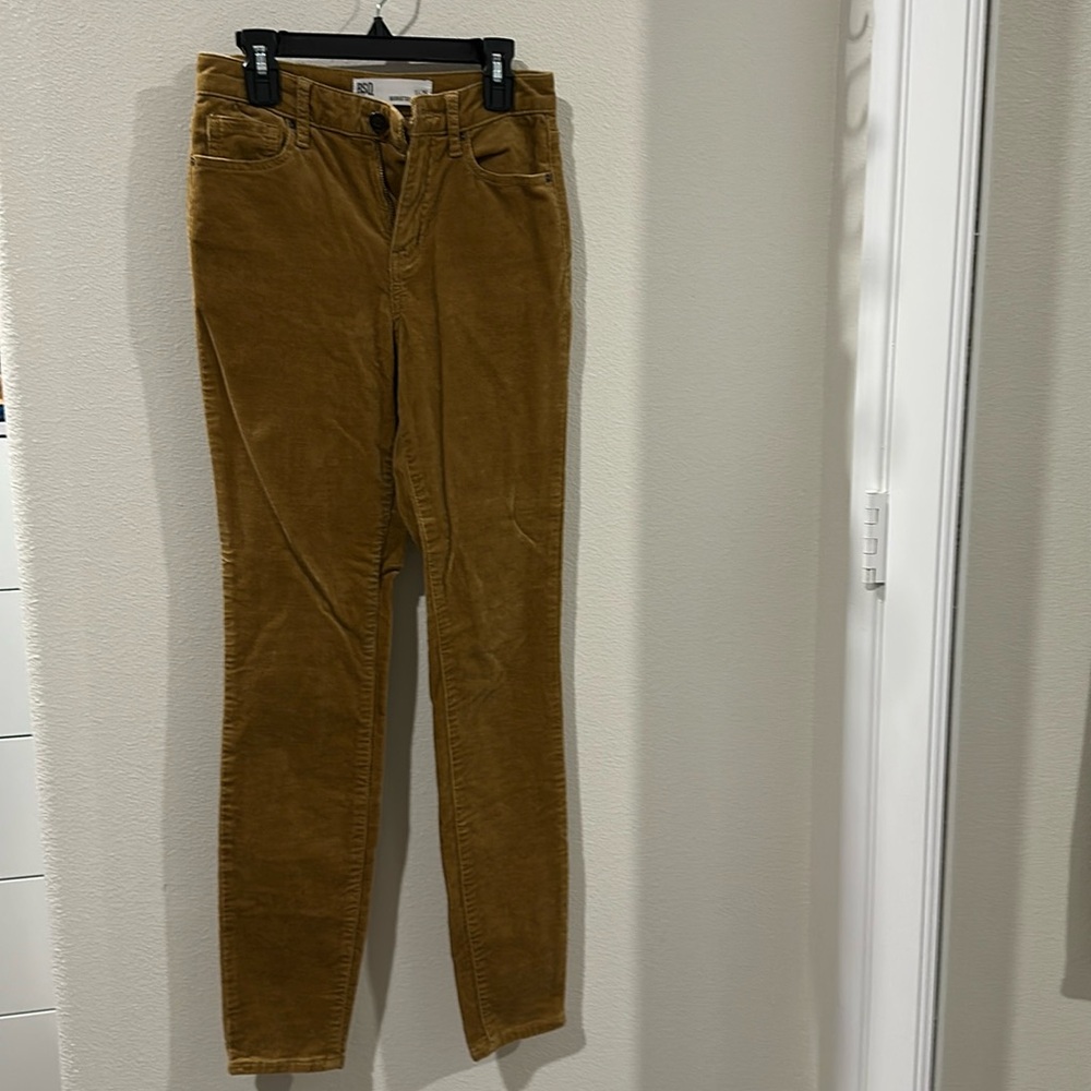 Tan corduroy skinny pants